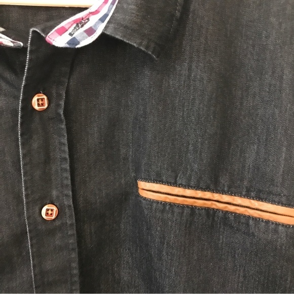 Coof Andy charcoal black button down long sleeve shirt - Picture 5 of 11